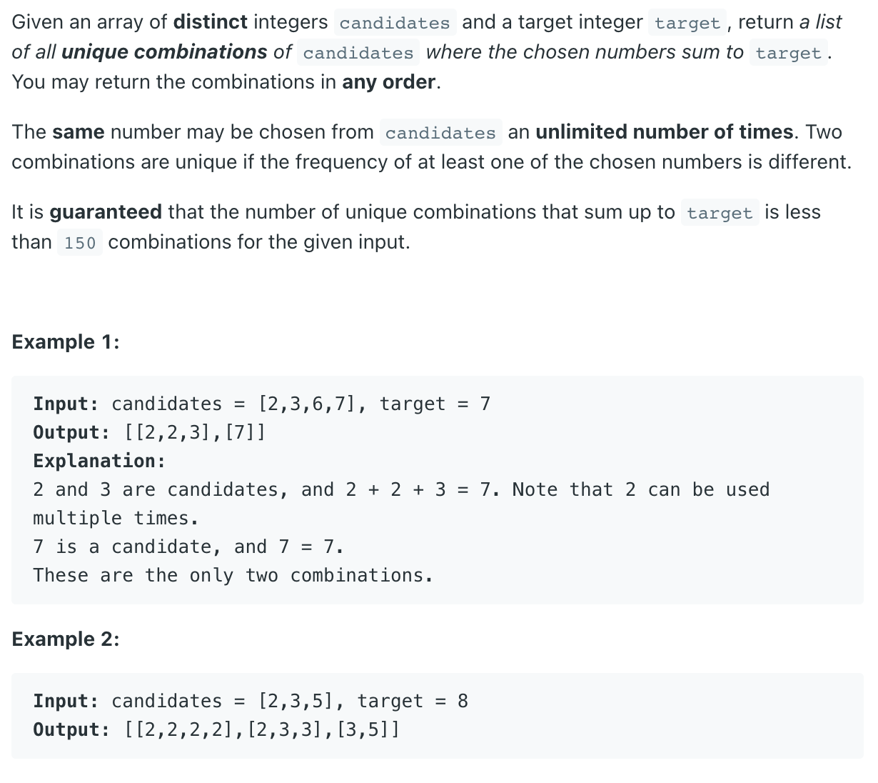 Leetcode # 39 (Python): Combination Sum